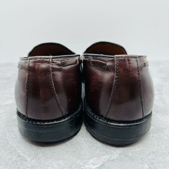 Ellen Edmonds Cap Toe Braided Tassel Slip On Brown Men’s Dress Loafer Shoes size - Picture 4 of 16